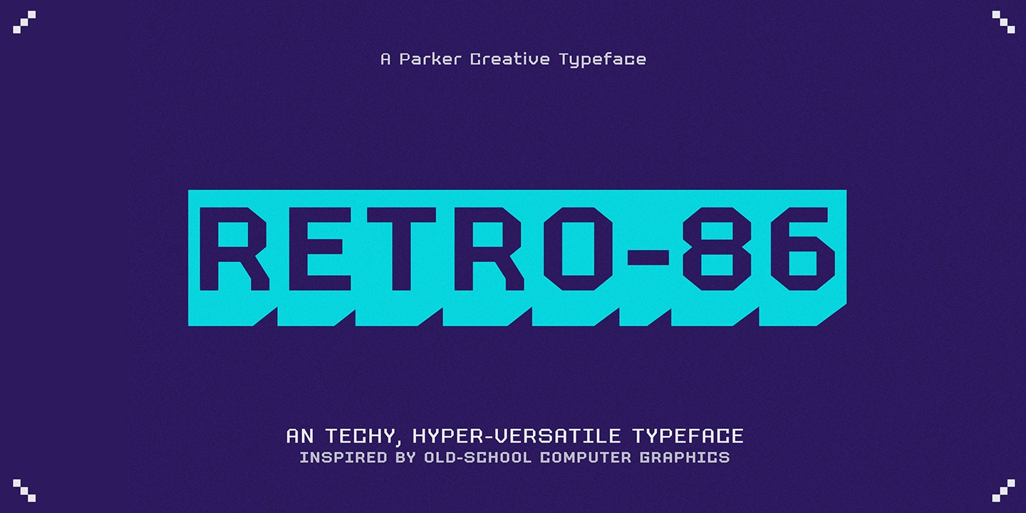 Пример шрифта RETRO-86